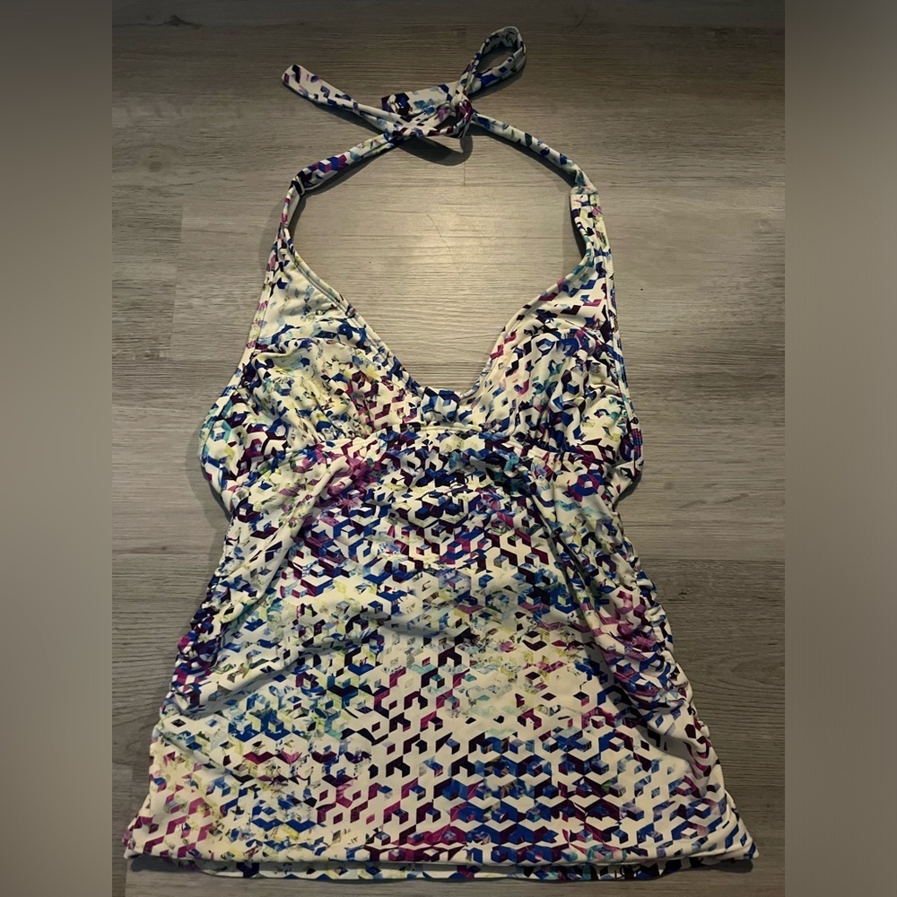 Athleta Geometric Regular Tankini Swimwear